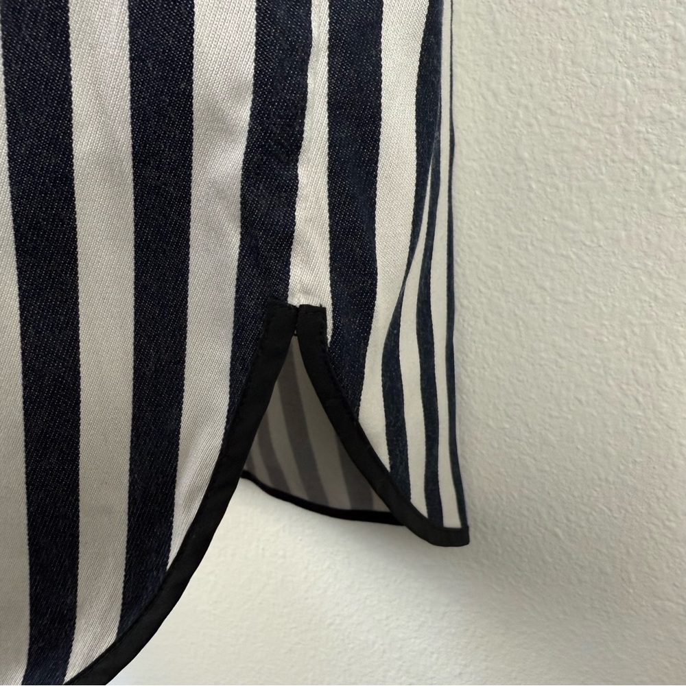 3.1 Phillip Lim Navy White Striped Shirt Dress Womens Size 8 Button Down - Picture 12 of 14